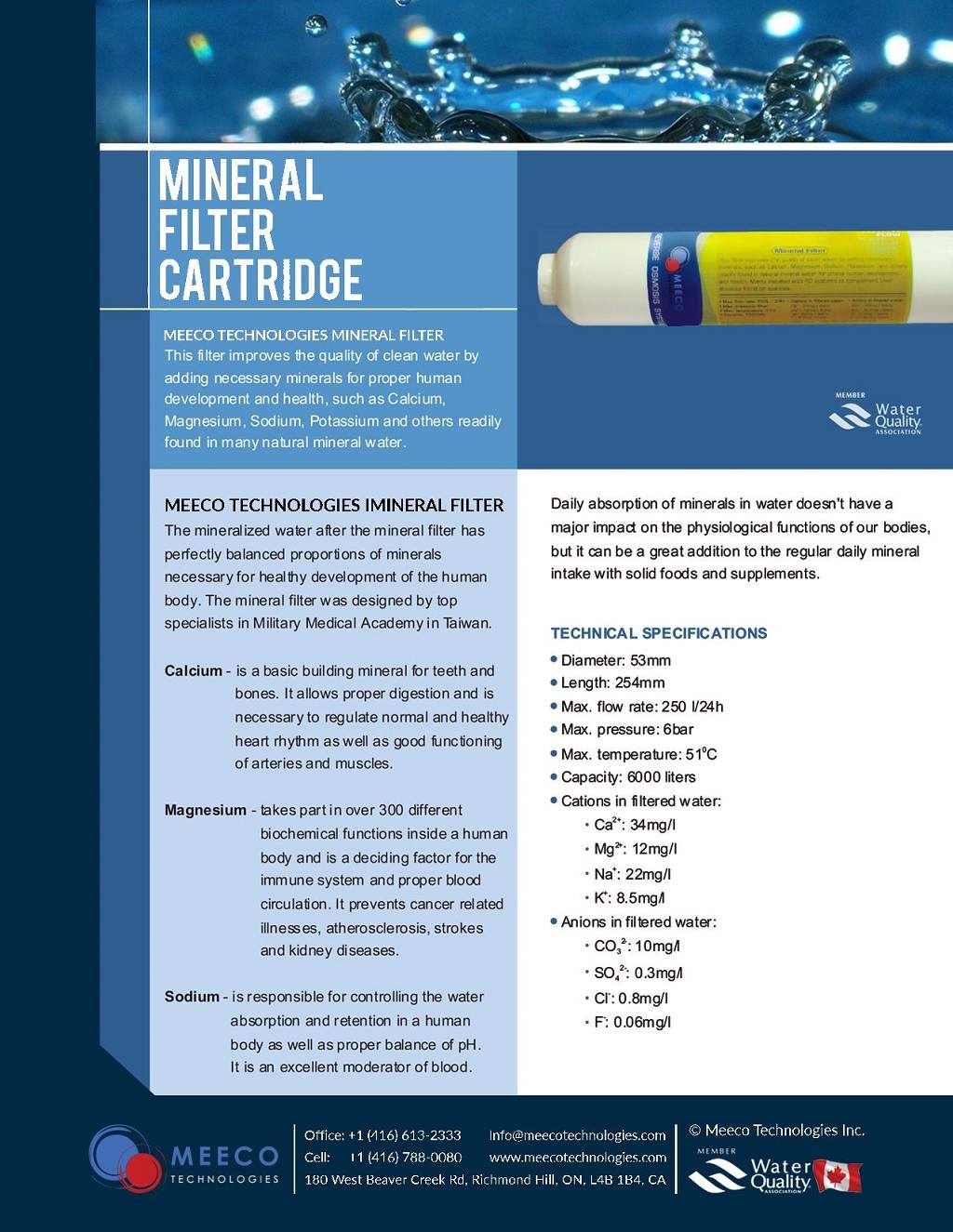 MeecoTechnologies Mineral Filter